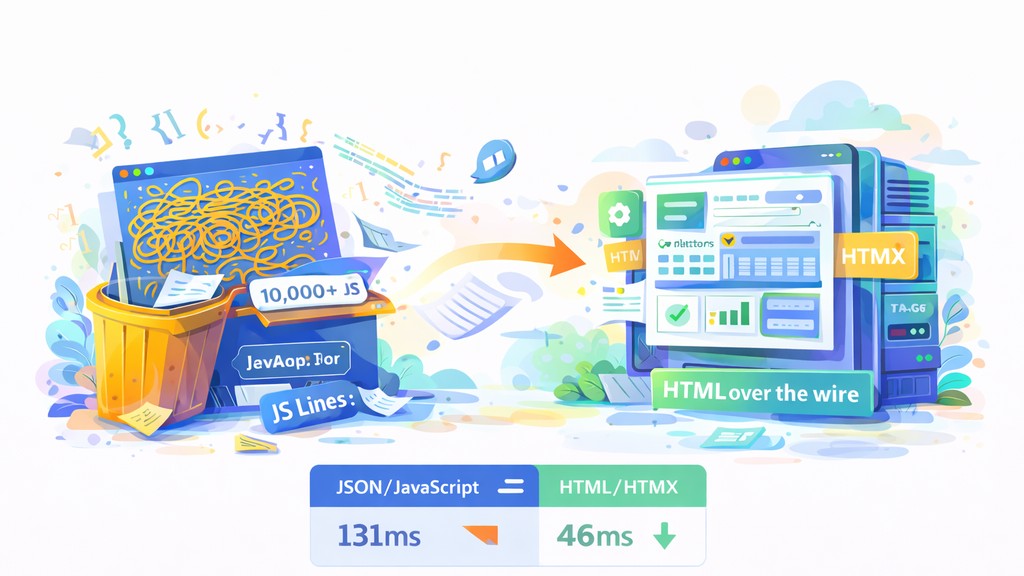 10.000 Linhas de JavaScript Substituídas por HTMX: Por Que HTML Over the Wire Tornou a Aplicação Mais Rápida