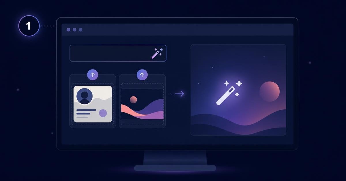 Ilustra&ccedil;&atilde;o representando o passo 1: gerar a imagem 3D com IA