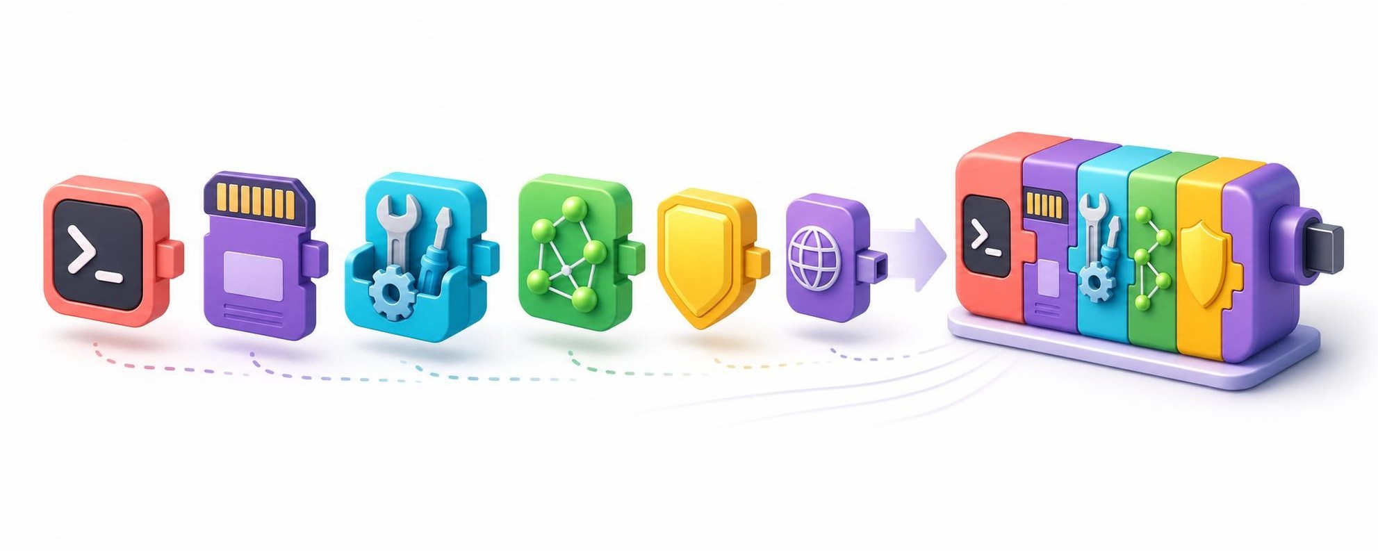 Ilustração do módulo Plugins, marketplaces e distribuição
