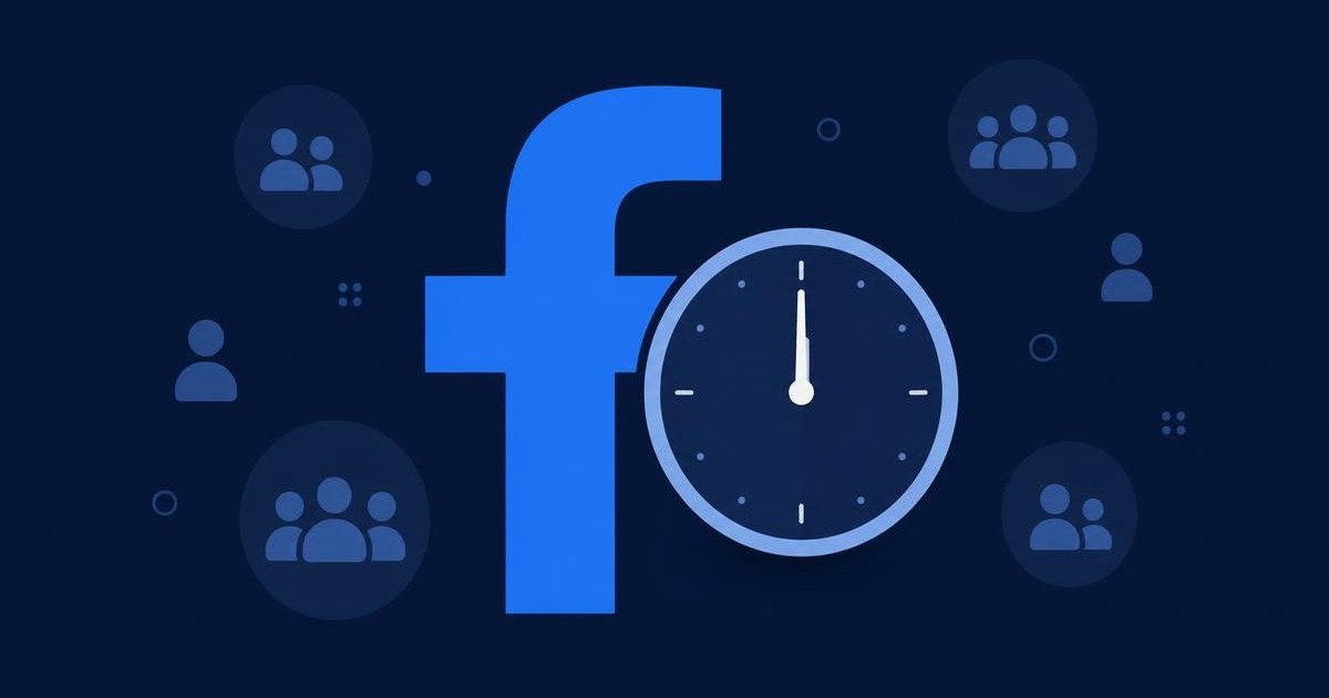 Ilustração representando os melhores horários para postar no Facebook