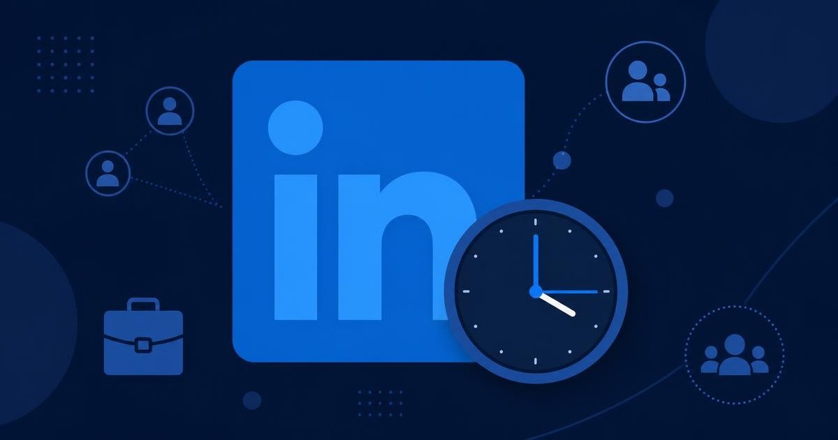 Ilustração representando os melhores horários para postar no LinkedIn